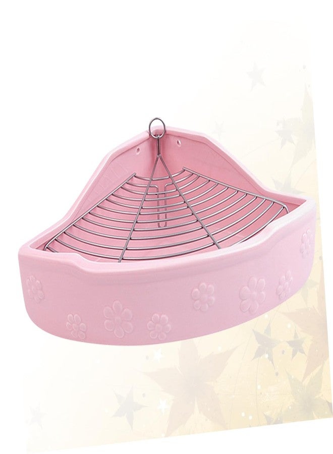 JOINPAYA Colorful Triangular PET Toilet Basin Bite Ceramic Rabbit Guinea Pig Cleaning Supplies Easy PET Potty for Small Animals - Image 4